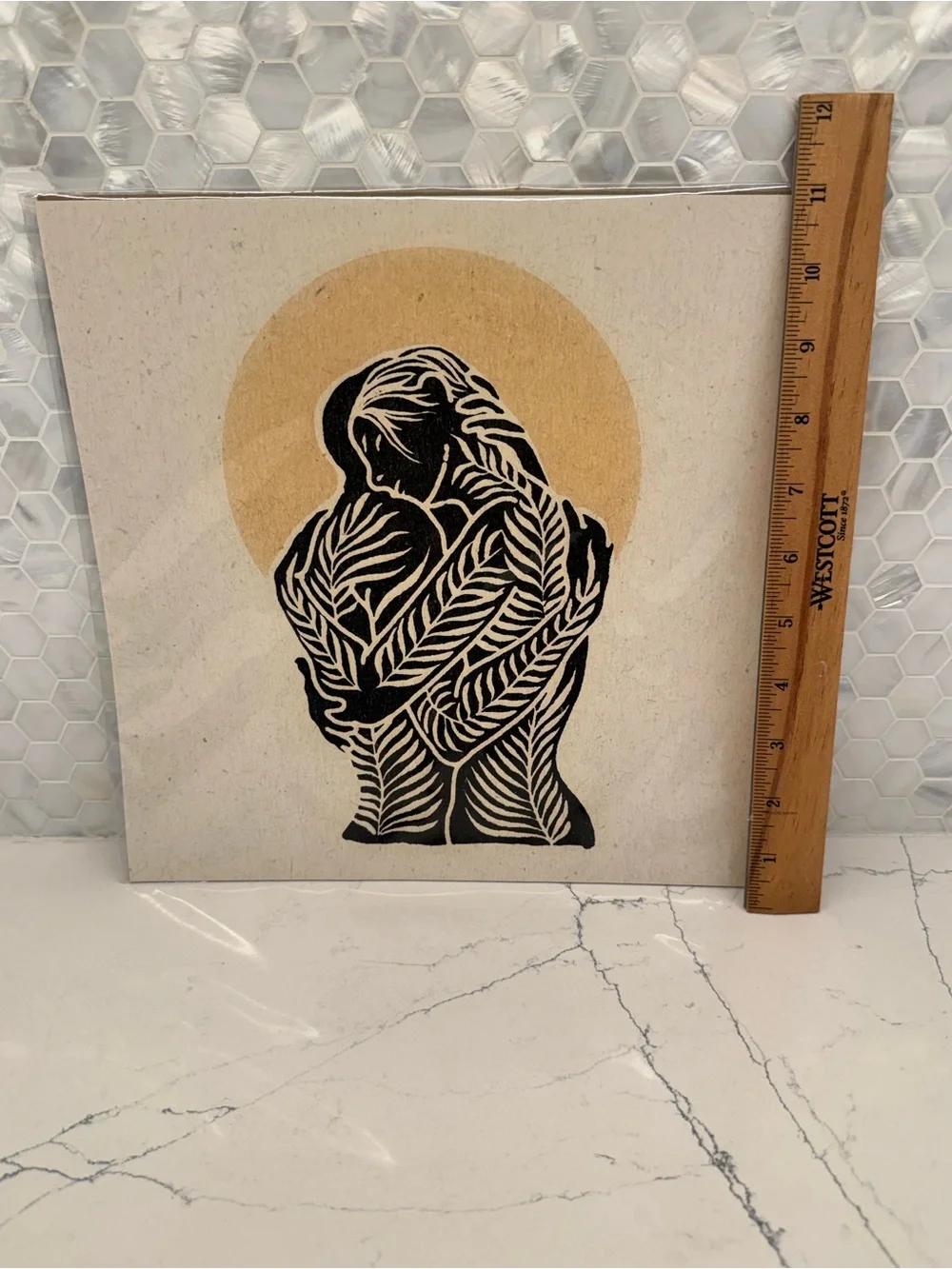 Real Fun Wow - Daren Thomas Magee 12x12 Art Print Couple Botanical Boho